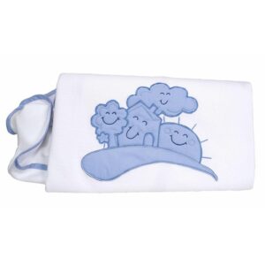 FANTASY COPERTINA  PER CULLA/CARROZINA IN  JERSEY HAPPY AZZURRA