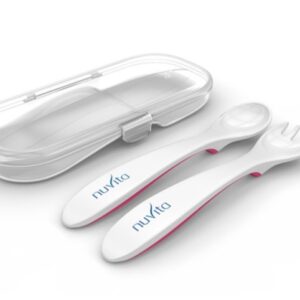 NUVITA SET POSATINE DA VIAGGIO ROSA