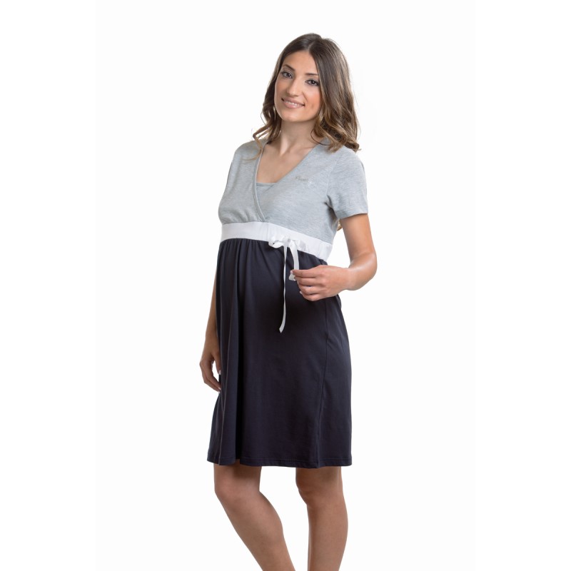 PREMAMY CAMICIA DA NOTTE PRE-POST PARTO MEZZA MANICA 4/M