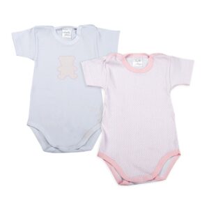 BABYVIP 2 BODY CON STAMPA ORSETTO E FANTASIA MICROPOISE ROSA TG 1 MESE