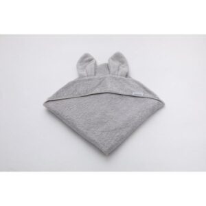 BAMBOOM ASCIUGAMANO NEONATO XL CON ORECCHIE, GRIGIO