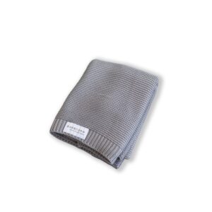 BAMBOOM COPERTA CULLA NEONATO 75X100 FATTA A MAGLIA, GRIGIO CALDO