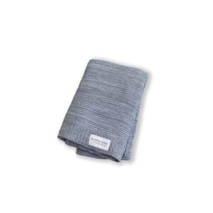 BAMBOOM COPERTA CULLA NEONATO 75X100 FATTA A MAGLIA, GRIGIO/BIANCO MELANGE