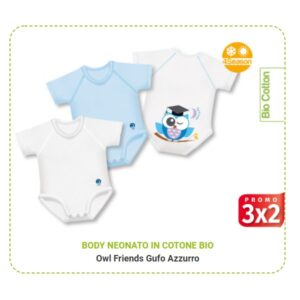 JBODY 0-36M BIO COTTON 4SEASON FRIENDS GUFO BLU