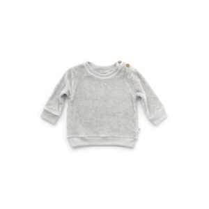 BAMBOOM MAGLIA MANICA LUNGA VELLUTO GRIGIO GHIACCIO