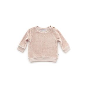 BAMBOOM MAGLIA MANICA LUNGA VELLUTO ROSA