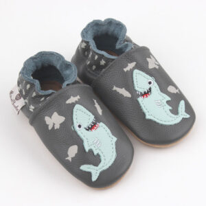 ROSE & CHOCOLAT  SCARPETTE HUNGRY SHARK GREY 0-6 MESI
