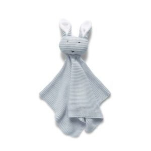 BAMBOOM DOUDOU, CONIGLIETTO, LAVORATO A MAGLIA, AZZURRO