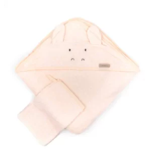 BAMBOOM ASCIUGAMANO CON CAPPUCCIO + GUANTO - HONEY NUDE PINK