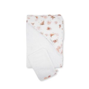 BAMBOOM ASCIUGAMANO NEONATO + GUANTO - BUTTERFLY