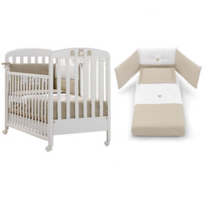 ERBESI SET MOLLY (LETTINO + PIUMONE) BIANCO/TORTORA