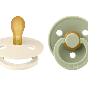 BUZZITALIA BIBS SET DI 2 CIUCCI - AVORIO E SALVIA - TETTARELLA SIMM. IN GOMMA NATURALE