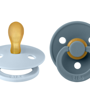 BUZZITALIA BIBS SET DI 2 CIUCCI - BABY BLUE/ PETROLIO - TETTARELLA SIMM. IN GOMMA NATURALE