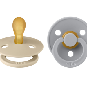 BUZZITALIA BIBS SET DI 2 CIUCCI - VANIGLIA/CLOUD - TETTARELLA SIMM. IN GOMMA NATURALE