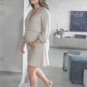 BAMBOOM CAMICIA NOTTE PREMAMAN & ALLATTAMENTO - IVORY - TAGLIA S/M