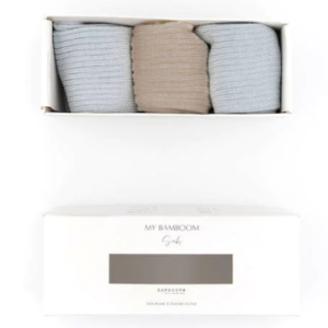 BAMBOOM GIFT BOX CALZA ANTISCIVOLO MIX BIMBO - 2X AZZURRO, SABBIA