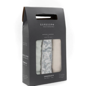 BAMBOOM SWADDLE MUSLIN MEDIUM 3 PACK70X70 SWAN/CAMEL/BLU