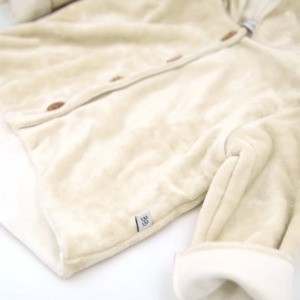 BAMBOOM CARDIGAN IN VELLUTO CAPPUCCIO