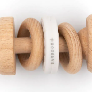 BAMBOOM SONAGLIO IN LEGNO E SILICONE - BIANCO