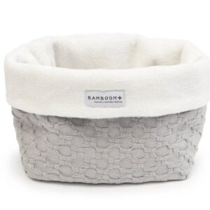 BAMBOOM CESTINO PORTAOGGETTI PER IL BAGNO - 14X20X14H - HONEY - PEARLGREY