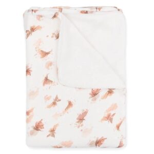 BAMBOOM COPERTA CULLA 100X75 - JERSEY PRINT + SPUGNA PELUCHE- BUTTERFLY