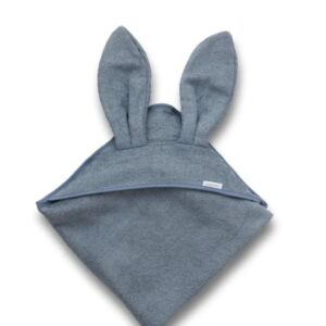 BAMBOOM ASCIUGAMANO NEONATO XL CON ORECCHIE - ICE BLU