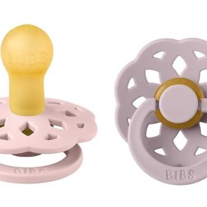 BUZZITALIA BIBS SET DI 2 CIUCCI BOHEME (SIZE 1) - ROSA E LILLA CHIARO