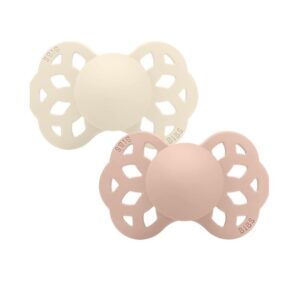 BUZZITALIA BIBS SET DI 2 CIUCCI INFINITY - SIMM. SIZE 2 AVORIO/ROSA CIPRIA