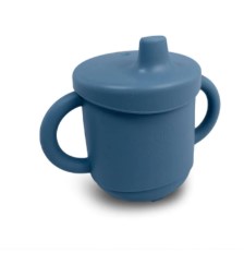 MIZU TAIKI - TAZZA IN SILICONE CON DUE COPERCHI BLU