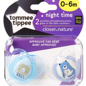 TOMMEE TIPPEE 2 SUCCHIETTI 0-6 M FS NIGHT TIME ASSORT