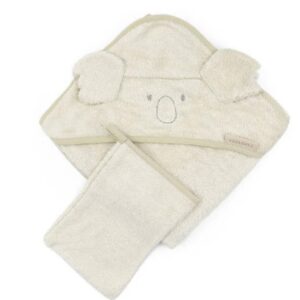 BAMBOOM ASCIUGAMANO CON CAPPUCCIO+GUANTO KOALA OYSTER GREY