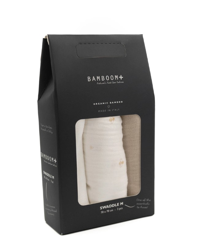 BAMBOOM SWADDLE M 3PCS 70*70 CM